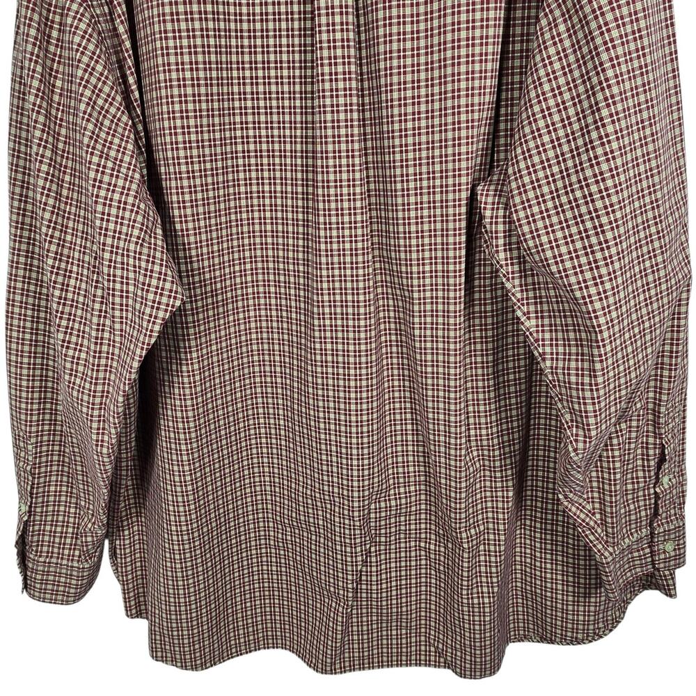 VTG Ralph Lauren Oxford Shirt Mens 4XLT Red Tan Plaid Classic Fit Button Down - Picture 10 of 10